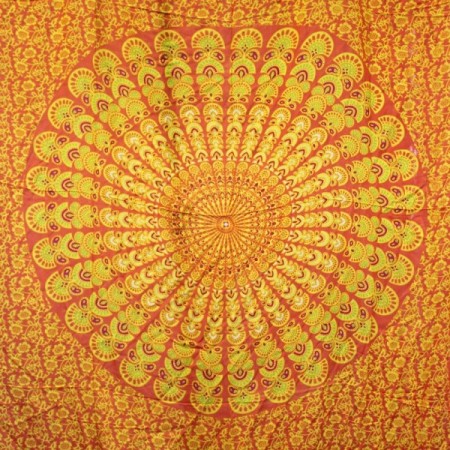 Lime Orange Mandala Sarongs Lime Orange Mandala Sarongs