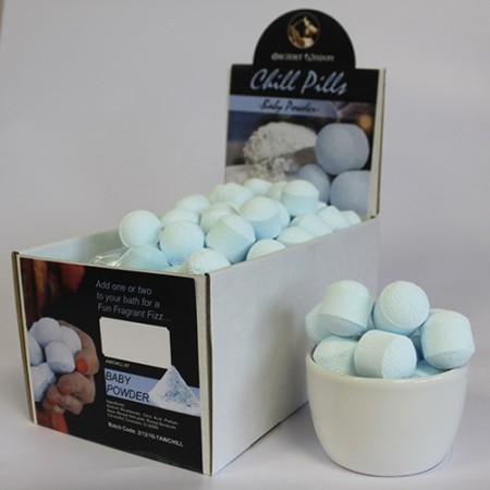 1.3Kg Box of Chill Pills (Mini Bath Bombs) - Baby Powder 1.3Kg Box of Chill Pills (Mini Bath Bombs) - Baby Powder