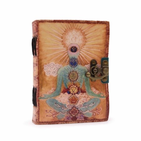 Leather "Buddha Seven Chakra" Deckle-edge Notebook Leather "Buddha Seven Chakra" Deckle-edge Notebook