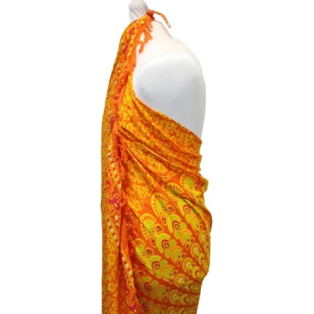 Lime Orange Mandala Sarongs Lime Orange Mandala Sarongs