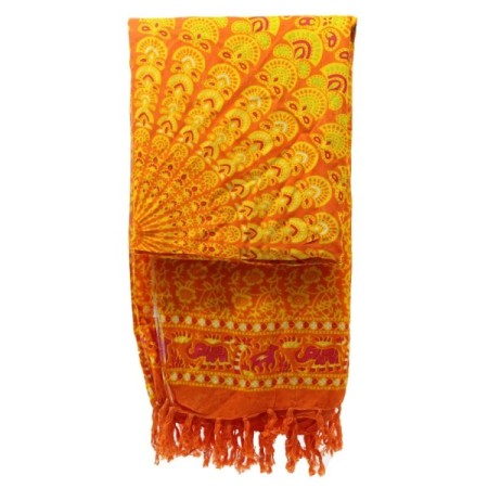 Lime Orange Mandala Sarongs Lime Orange Mandala Sarongs