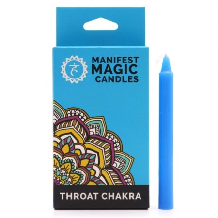 Manifest Magic Candles (pack of 12) - Blue - Throat Chakra Manifest Magic Candles (pack of 12) - Blue - Throat Chakra