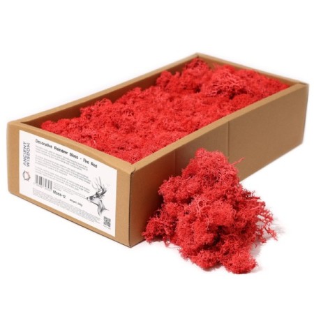Decoration Reindeer Moss - Fire Red - (approx 500gm) Decoration Reindeer Moss - Fire Red - (approx 500gm)