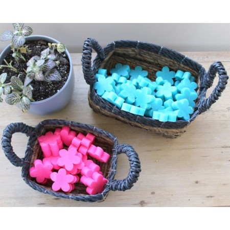 Banana Leaf & Abu-Abu Raffia Square Basket- Set of 3