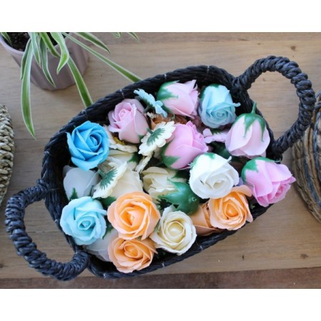 Banana Leaf & Abu-Abu Raffia Square Basket- Set of 3