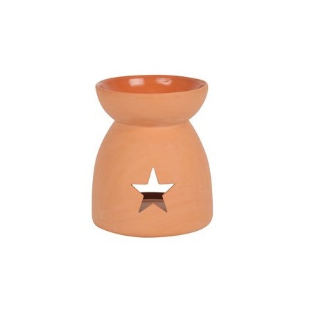 Star Cutout Terracotta Effect Oil Burner