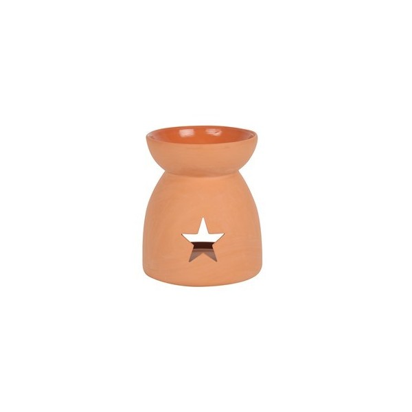 Star Cutout Terracotta Effect Oil Burner