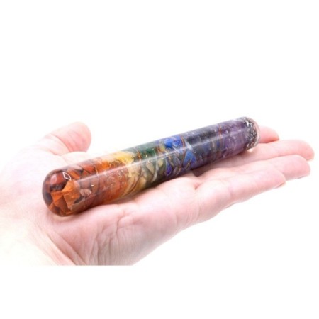 Orgonite Chackra and Copper Healing Wand - 140 x 30 mm