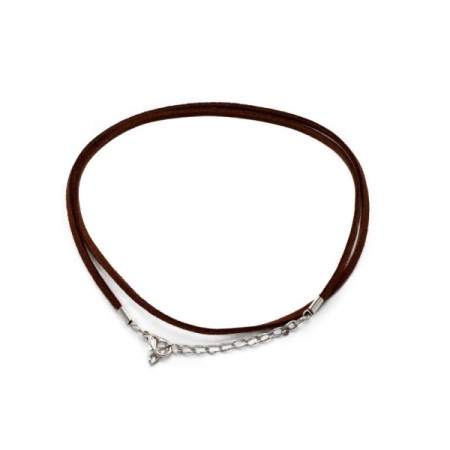 Faux Leather Pendant Cord - 2.5mm x 55cm - Dark Brown A010 Faux Leather Pendant Cord - 2.5mm x 55cm - Dark Brown A010
