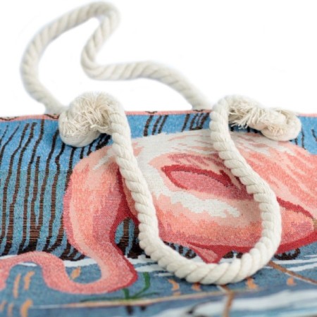 Rope Handle Bag - Pink Flamingo Rope Handle Bag - Pink Flamingo