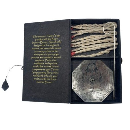 Rope Incense and Silver Plated Holder Set - Tantra Yoga Rope Incense and Silver Plated Holder Set - Tantra Yoga