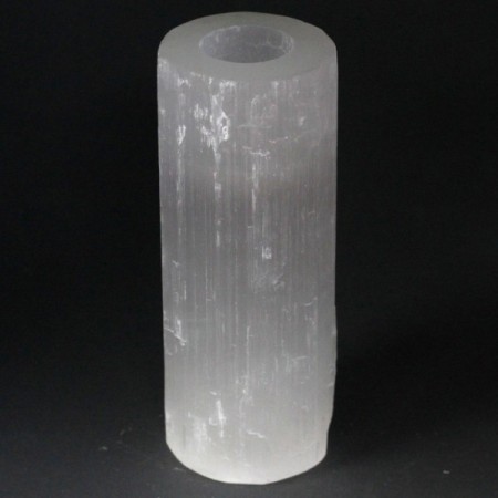 Selenite Cylinder Candle Holder - 20 cm Selenite Cylinder Candle Holder - 20 cm