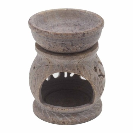 Small Soapstone Oil Burner 8cm - Elephant Small Soapstone Oil Burner 8cm - Elephant
