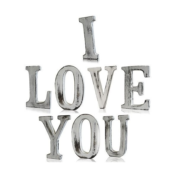 Shabby Chic Letters - I LOVE YOU (8)