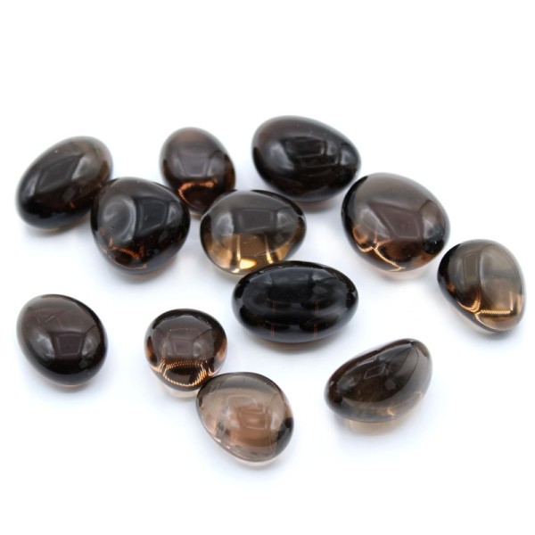 24x L Tumble Stones - Smoky Quartz