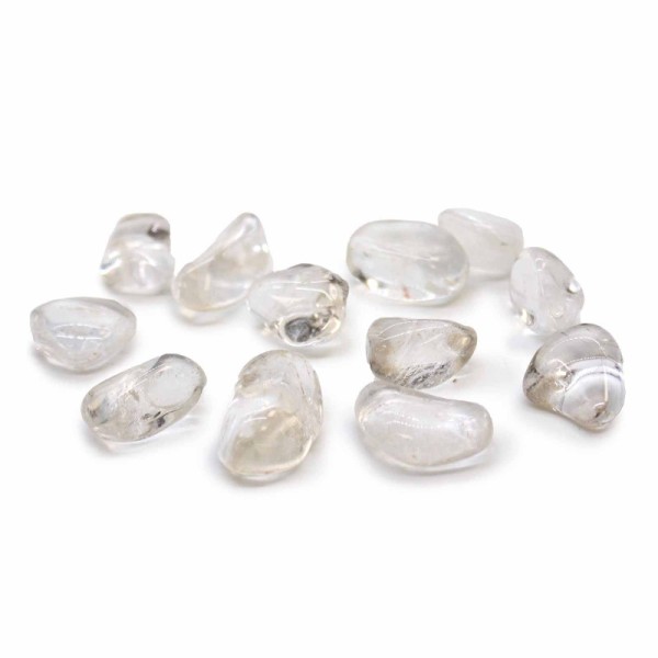 24x M Tumble Stone - Rock Crystal- Ice Quartz