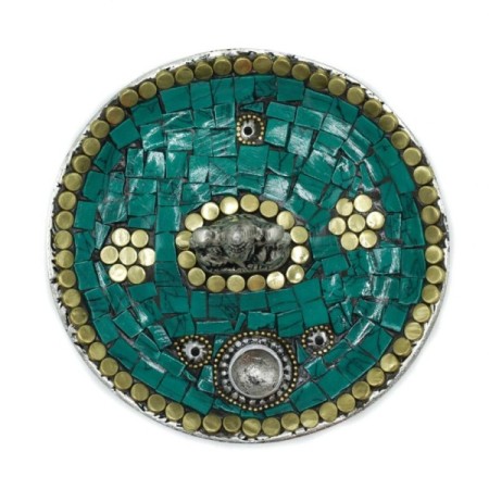 Ganesh Plate Tibetan Decor Cone & Stick Holder Ganesh Plate Tibetan Decor Cone & Stick Holder
