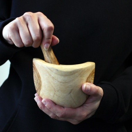 Ergo Teak Pestal & Morter Med Ergo Teak Pestal & Morter Med