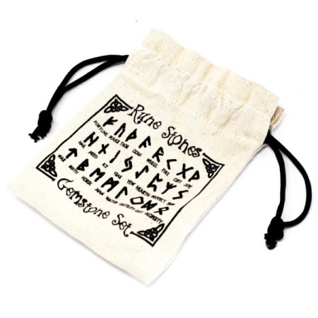 Runes Stone Set in Pouch- Yellow Onyx Runes Stone Set in Pouch- Yellow Onyx