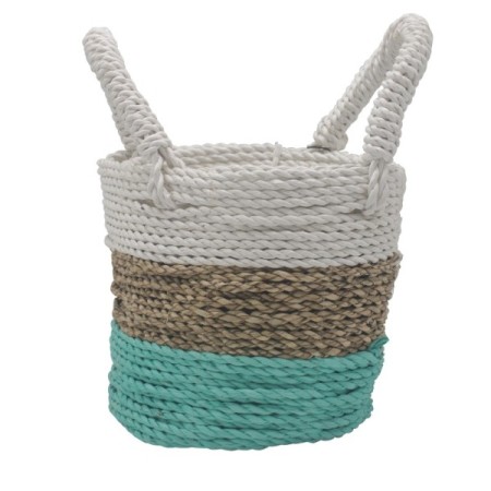 Seagrass Basket Set - Green / Natural / White Seagrass Basket Set - Green / Natural / White