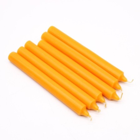Solid Colour Dinner Candles - Rustic Mango - Pack of 5 Solid Colour Dinner Candles - Rustic Mango - Pack of 5