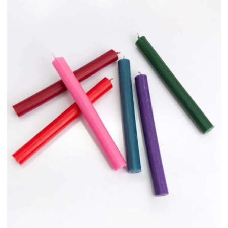 Solid Colour Dinner Candles - Rustic Mango - Pack of 5 Solid Colour Dinner Candles - Rustic Mango - Pack of 5