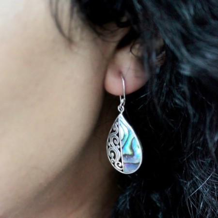Shell & Silver Earrings - Flip-flops- MOP Shell & Silver Earrings - Flip-flops- MOP