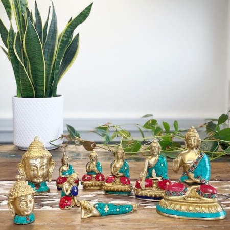 Brass Buddha Figure - Hands Down - 11.5 cm Brass Buddha Figure - Hands Down - 11.5 cm
