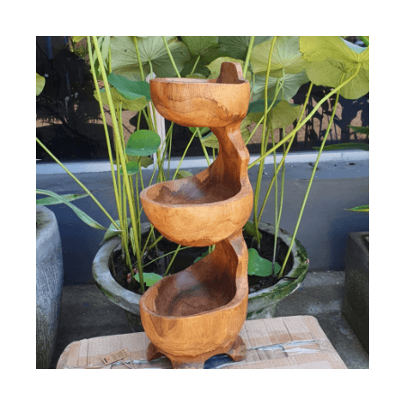 Teak Three Bowl Standing aprox 50cm Teak Three Bowl Standing aprox 50cm