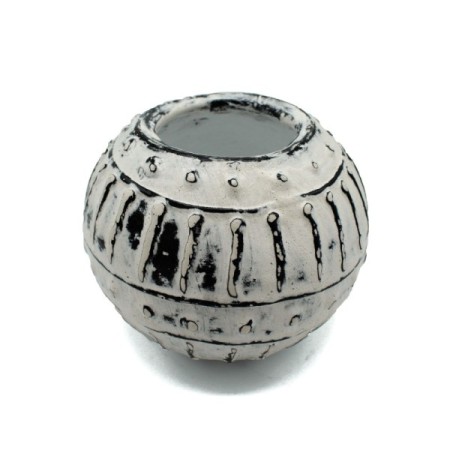 Greek Bubble Clay Plant Pot - Cream 10cm Greek Bubble Clay Plant Pot - Cream 10cm