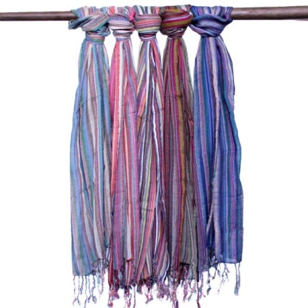 Indian Boho Scarves - 22x72cm - Random Purples Indian Boho Scarves - 22x72cm - Random Purples