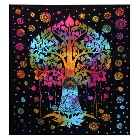 Double Cotton Bedspread + Wall Hanging - Bodhi Tree