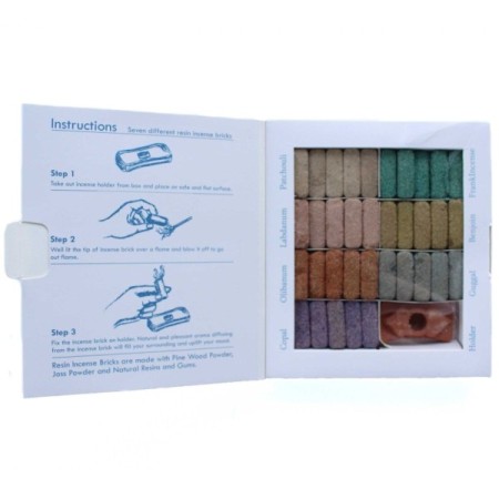 Display Set of 70 Incense Smudge Bricks and Burner - Wild West Display Set of 70 Incense Smudge Bricks and Burner - Wild West