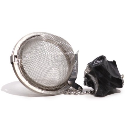 Raw Crystal Gemstone Tea Strainer - Black Obsidian Raw Crystal Gemstone Tea Strainer - Black Obsidian