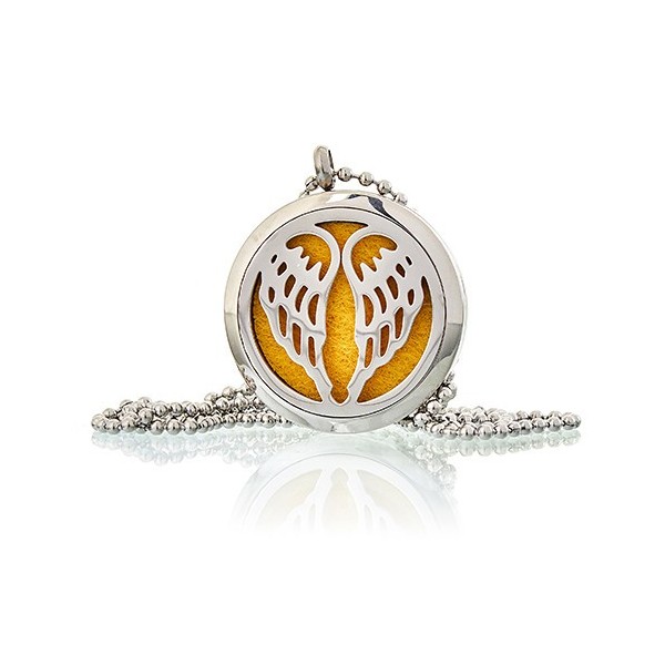 Aromatherapy Diffuser Necklace - Angel Wings 30mm