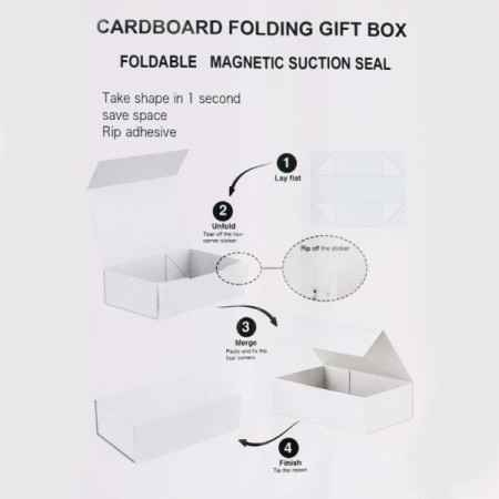 Flat Pack Gift Box - Large  (28.2x20.2x9.2cm) - Black