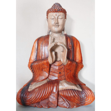 Hand Carved Buddha Statue - 60cm Two Hands