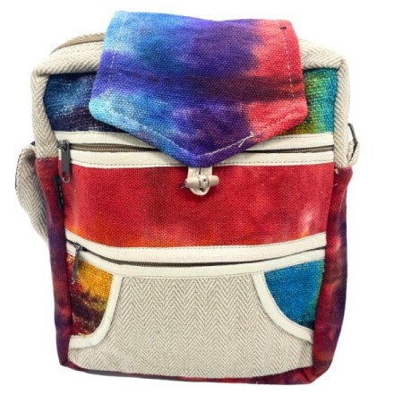 Tiedye Hemp Messegner Bag 2 Zip & Flop Tiedye Hemp Messegner Bag 2 Zip & Flop