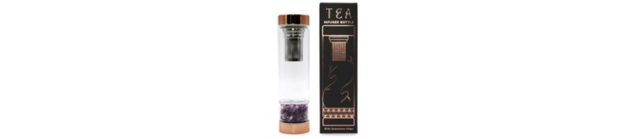 Crystal Glass Tea Infuser Bottle