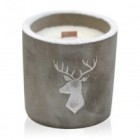 Concrete Wooden Wick Candle