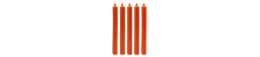 Pack Of 5 - Solid Colour Dinner Candles