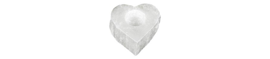 Selenite Candle Holders