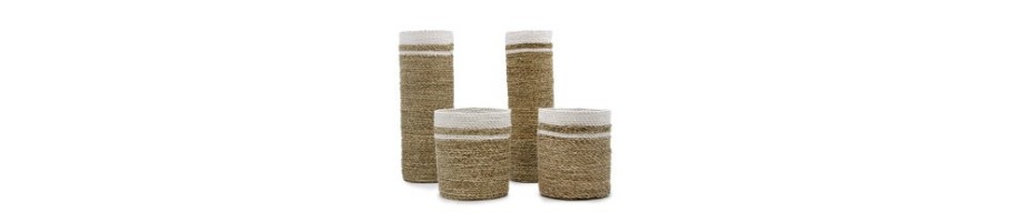 Seagrass Vase & Bins Set