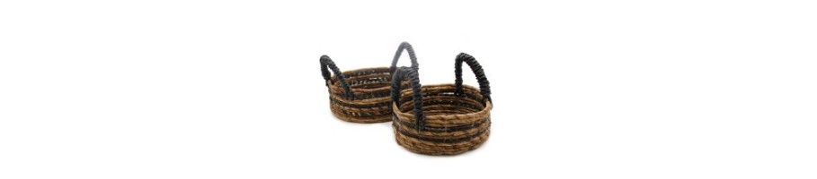 Banana Leaf & Seagrass Square Basket