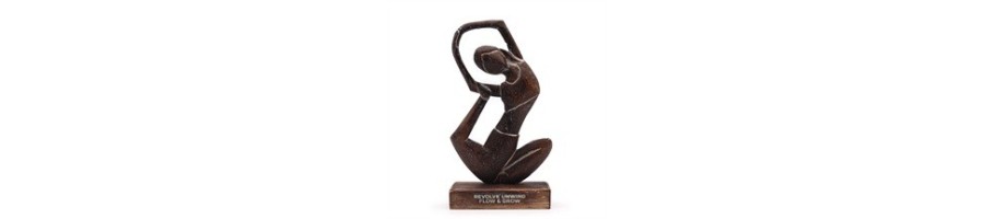 Wooden Yoga Lady