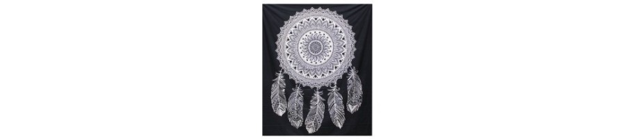 Black and White Double Cotton Bedspread