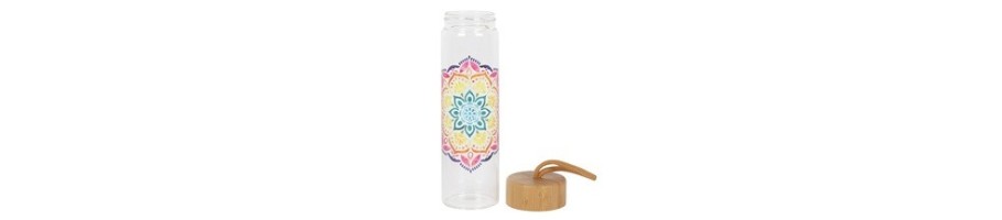 Crystal Infused Glass Bottle