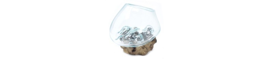 Molten Glass on Wood