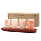 Himalayan Salt Shot Glasses & Wood Serving Tray