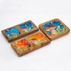 Enamelled Boxes & Trays with Mushroom Design